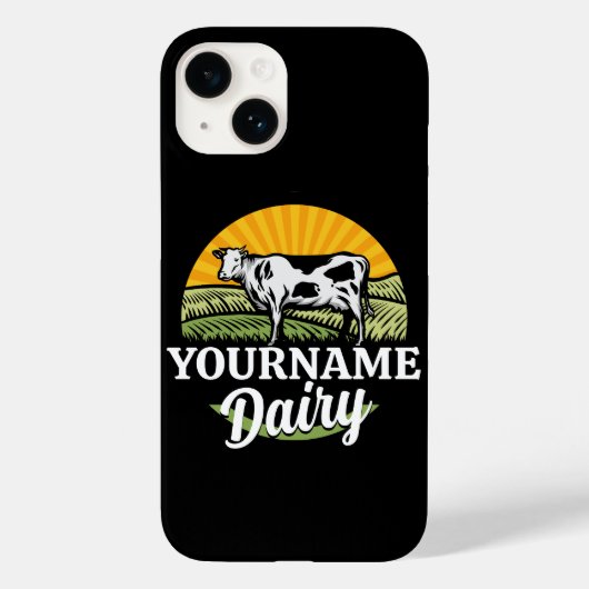 Coques Case-Mate iPhone AJOUTER NOM Sunset Ferme laitière Pâturage Holstei (Verso)