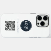 Coques Case-Mate iPhone Ajouter un logo d'entreprise de code QR et site We (Verso (horizontal))