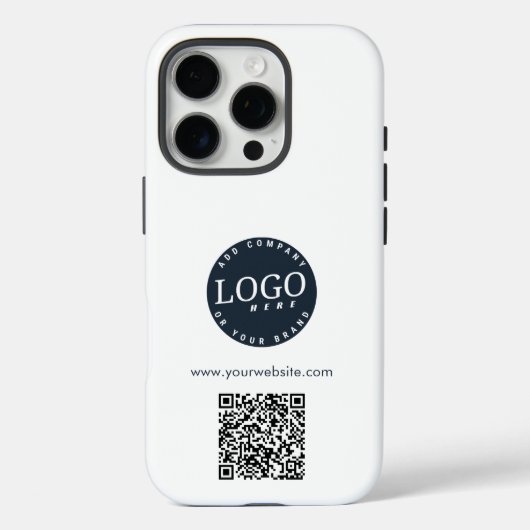 Coques Case-Mate iPhone Ajouter un logo d'entreprise et un code QR de site (Verso)