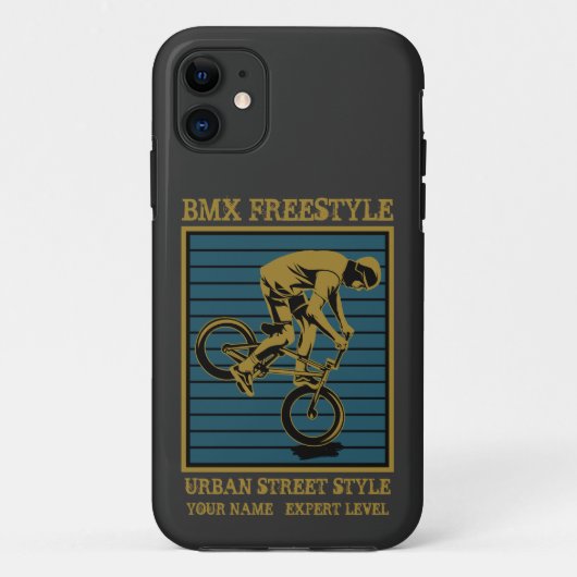 Coques Case-Mate iPhone Ajouter un nom Changer tout le texte BMX Freestyle (Dos)