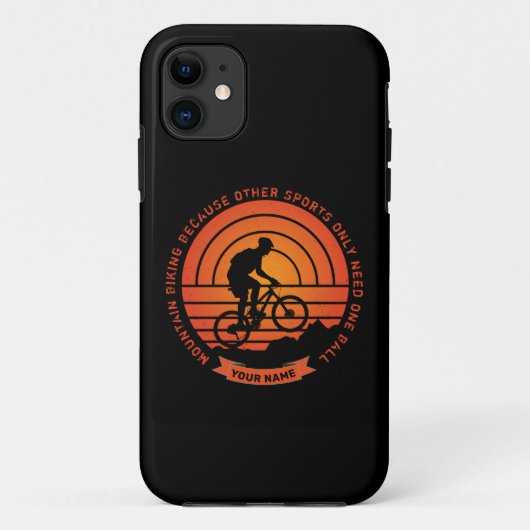 Coques Case-Mate iPhone Ajouter un nom Changer tout le texte Mountain Bike (Dos)