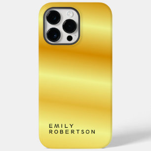 Coque Pour Pour iPhone 14 Pro Max Ajouter un nom Couleur or minimaliste moderne tend