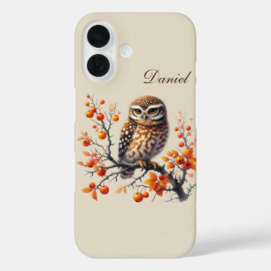 Coques iPhone 16 Ajouter un nom de chouette saisonnière
