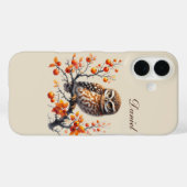 Coques Case-Mate iPhone Ajouter un nom de chouette saisonnière (Verso (horizontal))