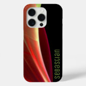 Coques Case-Mate iPhone Ajouter Un Nom Personnalisé Orange Green Abstrait (Verso)