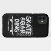 Coques Case-Mate iPhone Ajouter un nom Scratched Skateboard (Dos (Horizontal))