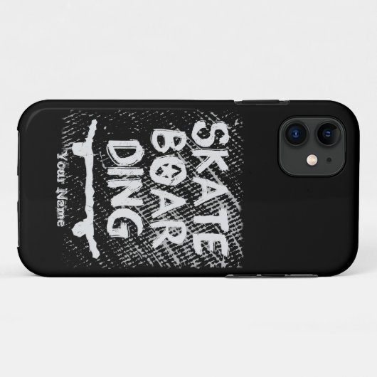 Coques Case-Mate iPhone Ajouter un nom Scratched Skateboard (Dos (Horizontal))