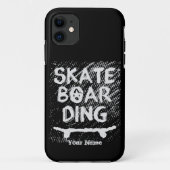Coques Case-Mate iPhone Ajouter un nom Scratched Skateboard (Dos)