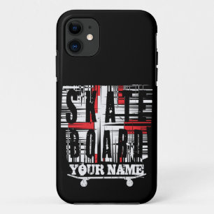 Case-Mate iPhone Case Ajouter un nom Skateboard Distorsion blanc sur noi