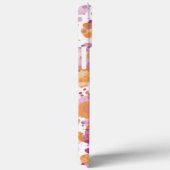 Coques Case-Mate iPhone Ajouter un nom Texte à Orange Violet Abstrait Écla (Verso / Droite)
