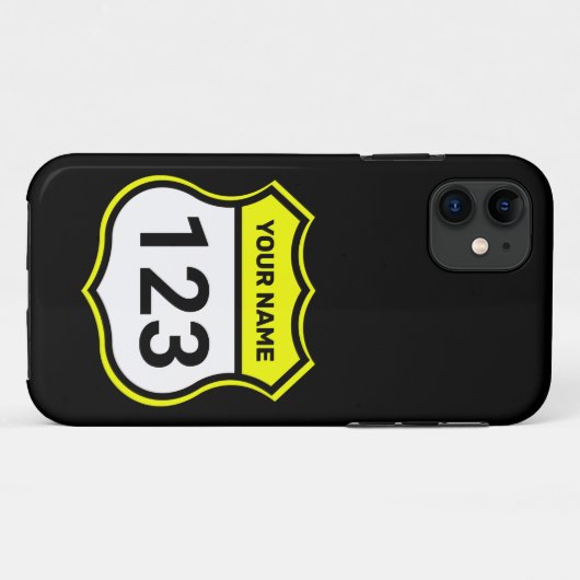 Coques Case-Mate iPhone Ajouter un nom Votre numéro Racing Identification  (Dos (Horizontal))