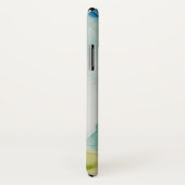 Coques Case-Mate iPhone Ajouter vos initiales | Terrain Abstrait - Bleu (Dos/Droite)