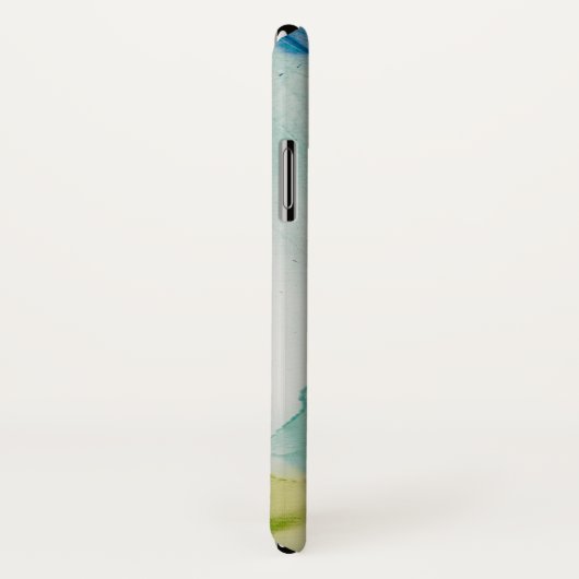 Coques Case-Mate iPhone Ajouter vos initiales | Terrain Abstrait - Bleu (Dos/Droite)