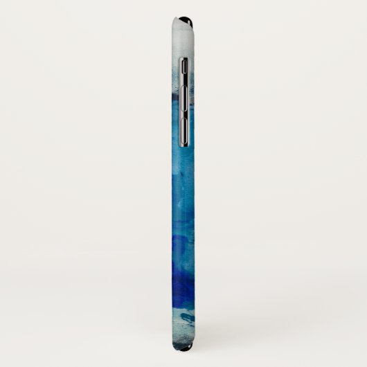 Coques Case-Mate iPhone Ajouter vos initiales | Terrain Abstrait - Bleu (Dos/Gauche)