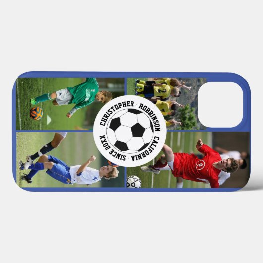 Coques Case-Mate iPhone Ajouter vos photos soccer (Verso (horizontal))