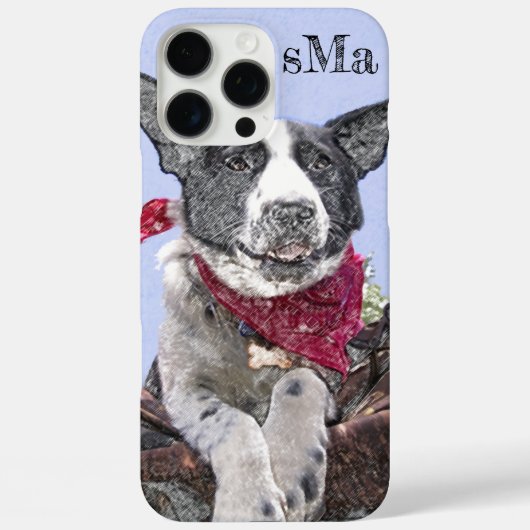 Coques Case-Mate iPhone Ajouter Votre Bordure Photo Collie Heeler Chien Mo (Verso)