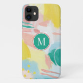 Coques Case-Mate iPhone Ajouter votre initiale | Abstrait visage frais (Dos)