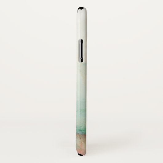 Coques Case-Mate iPhone Ajouter votre initiale | Aversion - Aquarelle bleu (Dos/Droite)