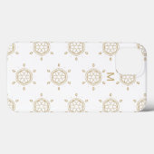 Coques Case-Mate iPhone Ajouter votre initiale | Motif géométrique or (Verso (horizontal))