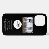 Coques Case-Mate iPhone Ajouter votre logo Custom Text Company Photo Black (Verso (horizontal))