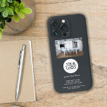 Case-Mate iPhone Case Ajouter votre logo Custom Text Company Photo Grey<br><div class="desc">Élégant Ajoutez votre logo avec le texte personnalisé Société Photo Grey coques iphone. Ajoutez votre logo,  votre photo et customisez le texte,  le nom de l'entreprise,  l'adresse et les coordonnées.</div>