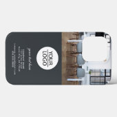 Coques Case-Mate iPhone Ajouter votre logo Custom Text Company Photo Grey (Verso (horizontal))