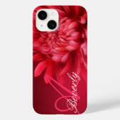 Coques Case-Mate iPhone Ajouter votre nom chrysanthemum rouge teinte (Verso)