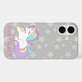 Coques Case-Mate iPhone Ajouter Votre Nom Cute Magique Unicorn Personnalis (Verso (horizontal))