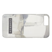 Coques Case-Mate iPhone Ajouter votre nom| Improvisation I Grey Abstrait (Dos (Horizontal))