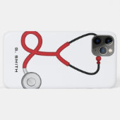 Coques Case-Mate iPhone Ajouter votre nom| Médecins Infirmières Stéthoscop (Dos (Horizontal))