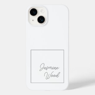 Coque Pour iPhone 14 Ajouter Votre Nom Modern Minimaliste Script
