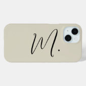 Coques Case-Mate iPhone Ajouter Votre Nom Monogramme Moderne Calligraphie  (Verso (horizontal))
