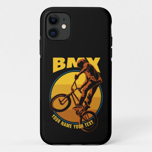 Coques Case-Mate iPhone Ajouter Votre Nom Texte, BMX Flying Rider (Dos)