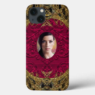 iPhone 13 Coque Ajouter Votre Photo Elegant Baroque Chic