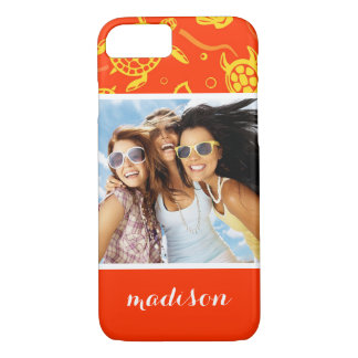 Coque Case-Mate Pour iPhone Ajouter votre photo | Orange Beach Motif