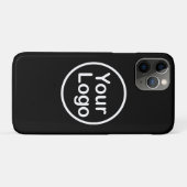 Coques Case-Mate iPhone Ajouter votre propre logo | Arrière - plan noir (Dos (Horizontal))