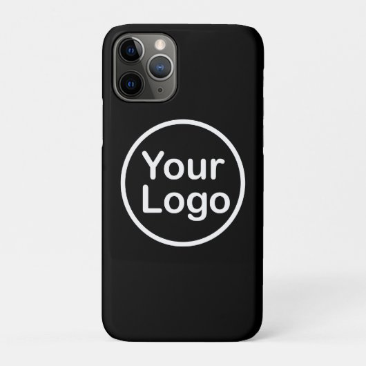 Coques Case-Mate iPhone Ajouter votre propre logo | Arrière - plan noir (Dos)
