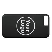 Coques Case-Mate iPhone Ajouter votre propre logo | Arrière - plan noir (Dos (Horizontal))