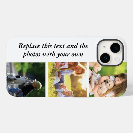 Coques Case-Mate iPhone Ajouter votre propre texte et photos (Verso (horizontal))