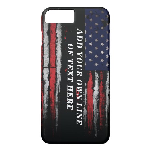 Coques Case-Mate iPhone Ajouter votre propre texte sur grunge American fla (Dos)