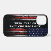 Coques Case-Mate iPhone Ajouter votre propre texte sur grunge American fla (Verso (horizontal))