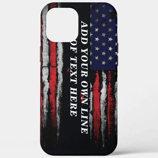 Coques Case-Mate iPhone Ajouter votre propre texte sur grunge American fla (Verso)