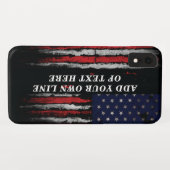 Coques Case-Mate iPhone Ajouter votre propre texte sur grunge American fla (Dos (Horizontal))