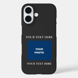 Coques iPhone 16 Ajouter votre propre texte Télécharger photo Logo