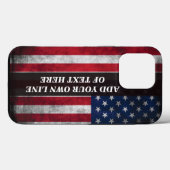 Coques Case-Mate iPhone Ajouter votre texte sur le drapeau américain (Verso (horizontal))