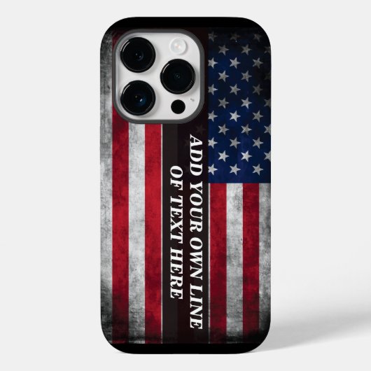 Coques Case-Mate iPhone Ajouter votre texte sur le drapeau américain (Verso)