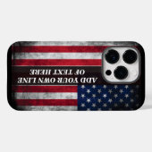 Coques Case-Mate iPhone Ajouter votre texte sur le drapeau américain (Verso (horizontal))