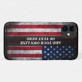 Coques Case-Mate iPhone Ajouter votre texte sur le drapeau américain (Dos (Horizontal))
