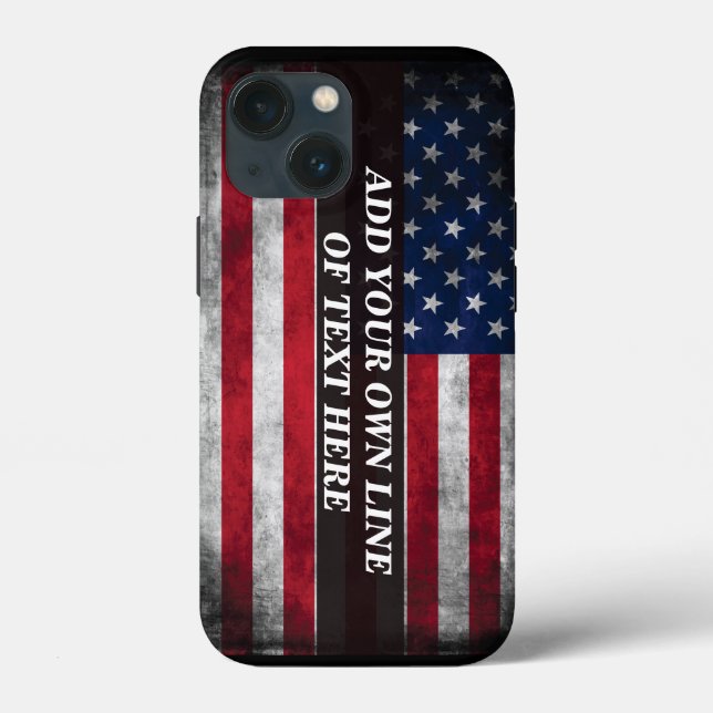 Coques Case-Mate iPhone Ajouter votre texte sur le drapeau américain (Verso)