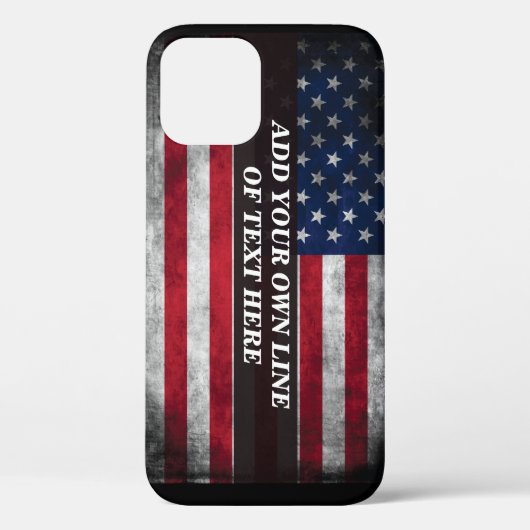 Coques Case-Mate iPhone Ajouter votre texte sur le drapeau américain (Verso)